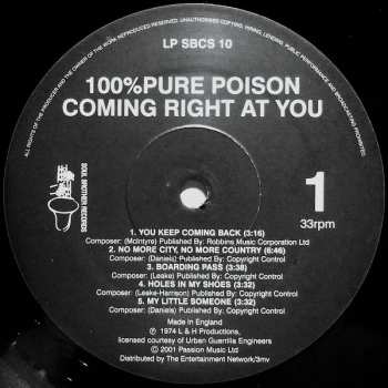 LP 100% Pure Poison: Coming Right At You
