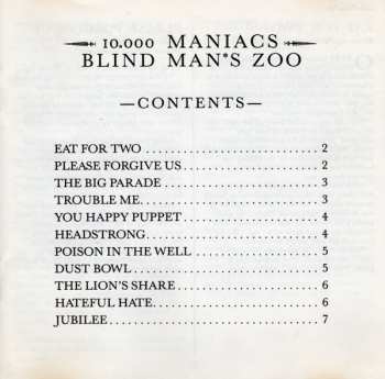 CD 10,000 Maniacs: Blind Man's Zoo