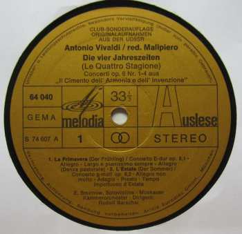 LP Antonio Vivaldi: Die 4 Jahreszeiten