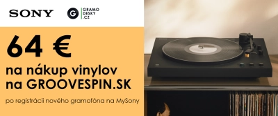 64 € na nákup vinylov  na GROOVESPIN.SK po registrácii nového gramofóna na MySony