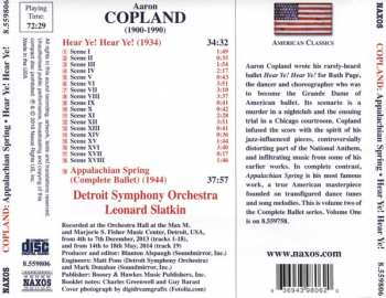CD Aaron Copland: Appalachian Spring (Complete Ballet) / Here Ye! Hear Ye!