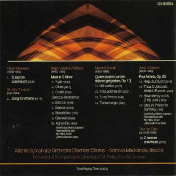 CD Ralph Vaughan Williams: Motets (1921) / Gregorian Motets / Song For Athene / Mass In G Minor For Double Choir / O Sacrum Convivium