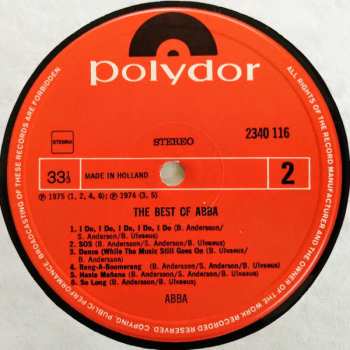LP ABBA: The Best Of ABBA - Including: Fernando