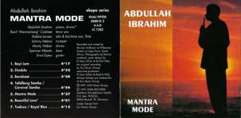 CD Abdullah Ibrahim: Mantra Mode