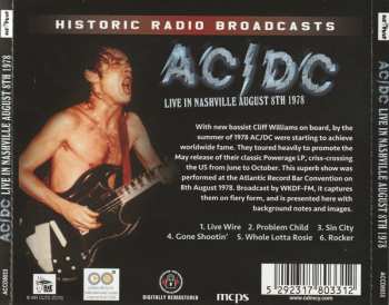 CD AC/DC: Live In Nashville, August 8th 1978