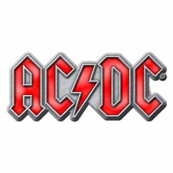Merch AC/DC: Odznak Red Logo Ac/dc Oceľ