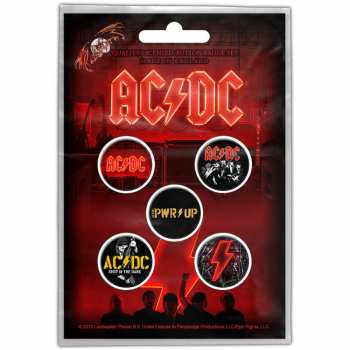 Merch AC/DC: Súprava Odznakov Pwr-up