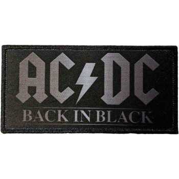 Merch AC/DC: Ac/dc Standard Printed Patch: Back In Black