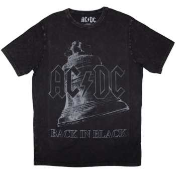 Merch AC/DC: Stone Wash Tričko Back In Black Bell