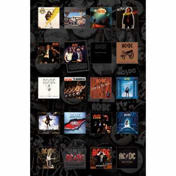 Merch AC/DC: Textilný plagát Albums