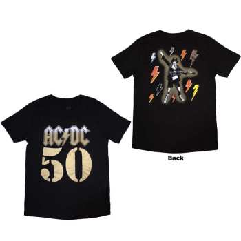 Merch AC/DC: Ac/dc Unisex T-shirt: Bolt Array (back Print) (small) S