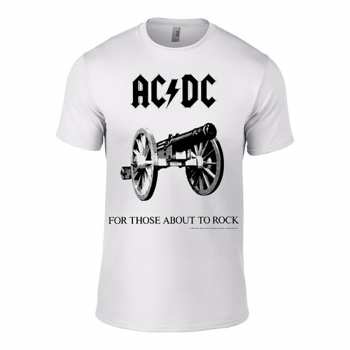 Merch AC/DC: Tričko For Those About To Rock (white) S