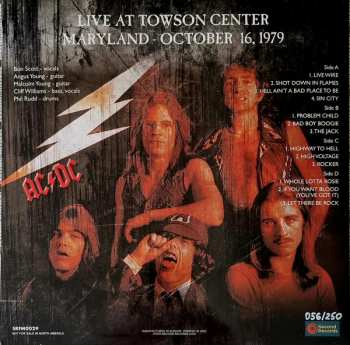 2LP AC/DC: Live 1979 At Towson Center Maryland CLR | LTD | NUM