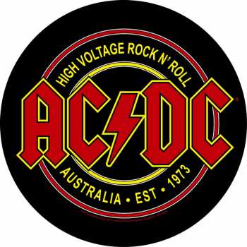 Merch AC/DC: Nášivka na chrbát High Voltage Rock N Roll 