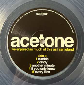 2LP Acetone: I've Enjoyed As Much Of This As I Can Stand: Live At The Knitting Factory, NYC: May 31, 1998 CLR | LTD