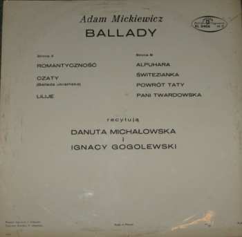 LP Adam Mickiewicz: Ballady