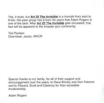 CD Adam Rogers: Art Of The Invisible