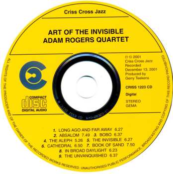 CD Adam Rogers: Art Of The Invisible
