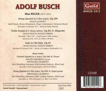 CD Rudolf Serkin: String Quartet, Op.109 - Violin Sonata, Op.84 (II) - Suite In The Old Style 