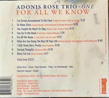 CD Adonis Rose Trio + One: For All We Know