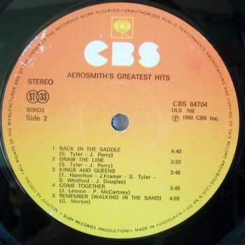 LP Aerosmith: Aerosmith's Greatest Hits