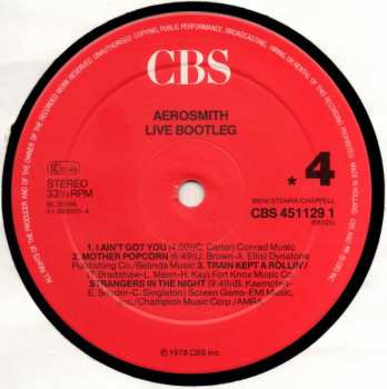 2LP Aerosmith: Live Bootleg