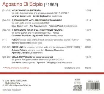 CD Agostino Di Scipio: Works For Strings And Live Electronics