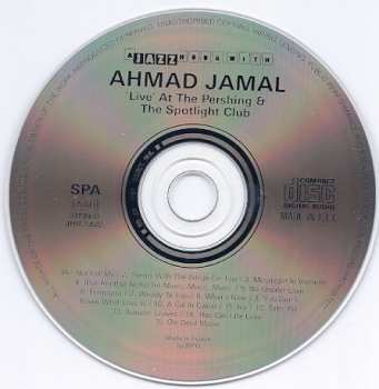 CD Ahmad Jamal: 'Live' At The Pershing & The Spotlight Club