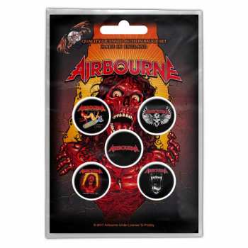 Merch Airbourne: Súprava Odznakov Breakin' Outta Hell 