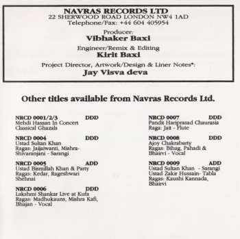 CD Ajoy Chakrabarty: Live In Concert, November 3, 1990, At The Royal College Of Music, London, Vol. 2