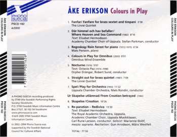 CD Åke Erikson: Colours In Play