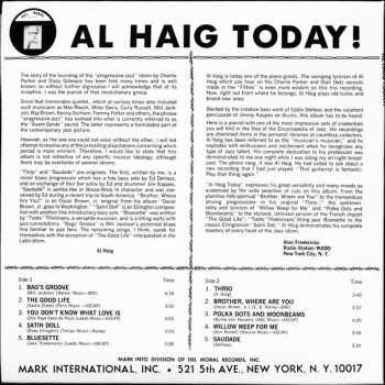 CD Al Haig: Al Haig Today! LTD