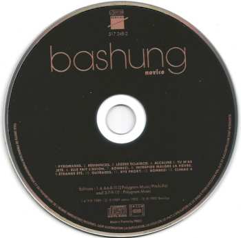 2CD Alain Bashung: Novice + Passé Le Rio Grande