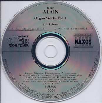 CD Jehan Alain: Organ Works Vol. 1