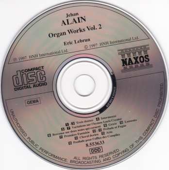 CD Jehan Alain: Organ Works Vol. 2