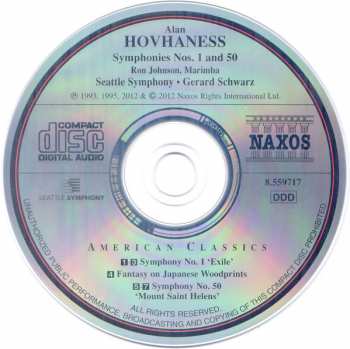 CD Gerard Schwarz: Symphony No. 1 'Exile' • Symphony No. 50 'Mount Saint Helens'