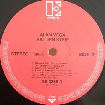 LP Alan Vega: Saturn Strip