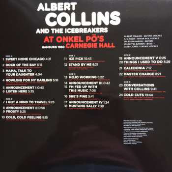3LP Albert Collins And The Icebreakers: At Onkel Pö's Carnegie Hall Hamburg 1980 