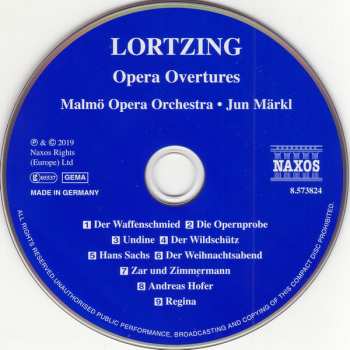 CD Albert Lortzing: Opera Overtures (Der Waffenschmied, Undine, Der Wildschütz, Hans Sachs)