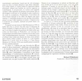 CD Stéphane Denève: Bacchus Et Ariane (Complete Ballet) • Symphony No. 3