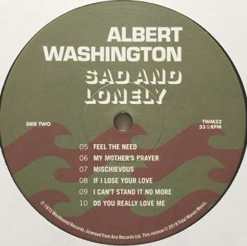 LP Albert Washington: Sad And Lonely LTD