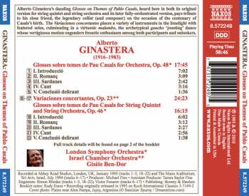 CD The London Symphony Orchestra: Glosses On Themes Of Pablo Casals | Variaciones Concertantes
