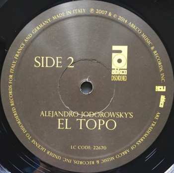 LP Alejandro Jodorowsky: El Topo (Original Motion Picture Score) LTD