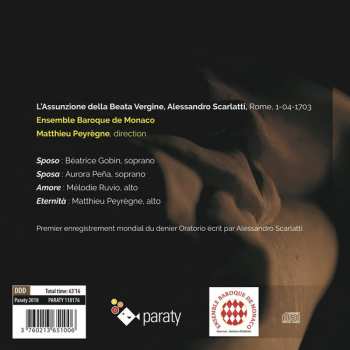 CD Alessandro Scarlatti:  L'Assunzione Della Beata Vergine