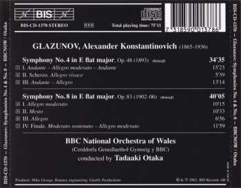 CD Alexander Glazunov: Symphonies No. 4 & 8