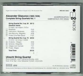 CD Alexander Glazunov: Complete String Quartets Vol. 1