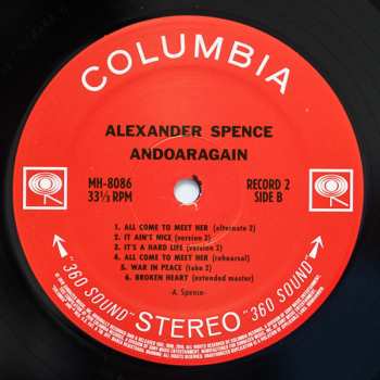 3LP Alexander Spence: AndOarAgain LTD