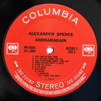 3LP Alexander Spence: AndOarAgain LTD