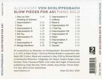 CD Alexander von Schlippenbach: Slow Pieces For Aki