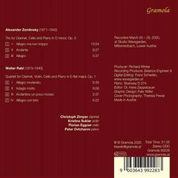 CD Alexander Von Zemlinsky: Alexander Zemlinsky; Walter Rabl